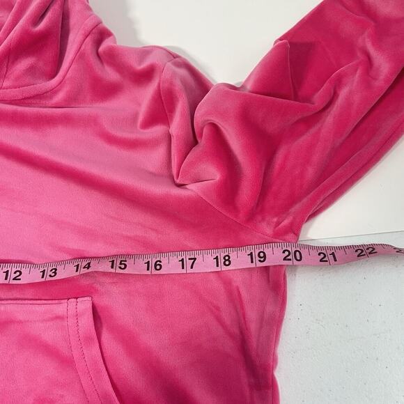 NWT Large JUICY COUTURE Velour Bling Tracksuit Hoodie & Pant Hot Pink - Picture 11 of 11